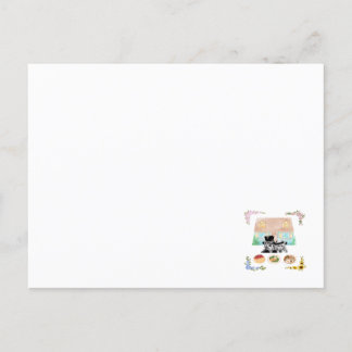 Ett hem, två katter, tre måltider, fyra årstider vykort