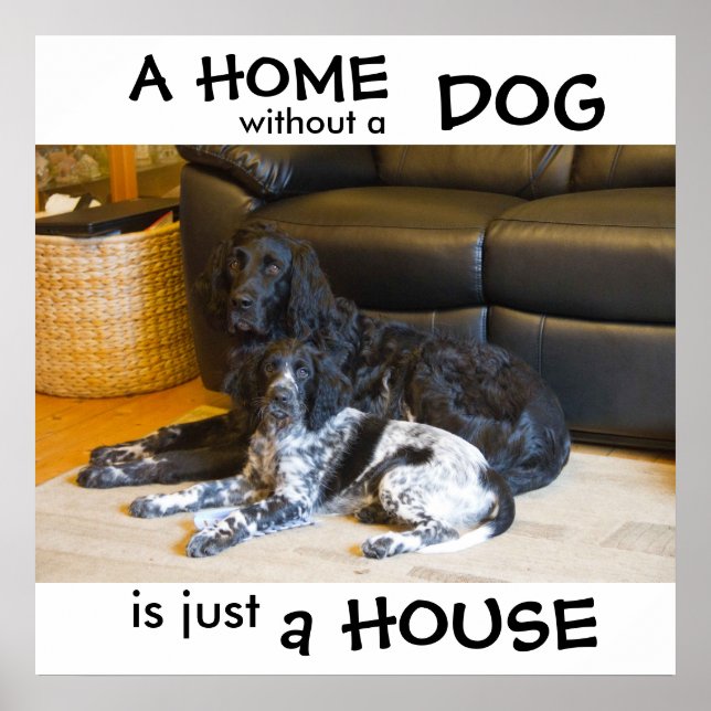 Ett hem utan hund är bara ett hus - väggkonst (Framsidan)