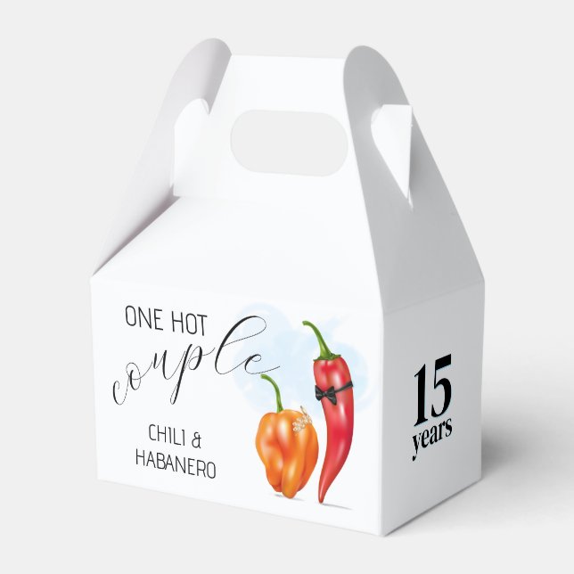 Ett hett par bröllop presentaskar (Framsidan Sidan)