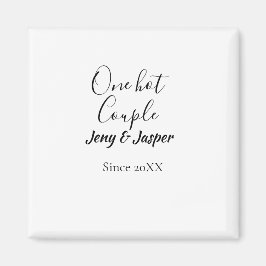 Ett hett par lägg till namn sedan 20XX år datum Magnet