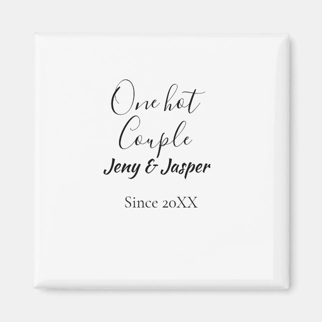 Ett hett par lägg till namn sedan 20XX år datum Magnet (Framsidan)