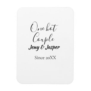 Ett hett par lägg till namn sedan 20XX år datum Magnet