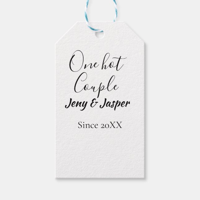 Ett hett par lägg till namn sedan år 20XX datum Presentetikett (Framsidan)