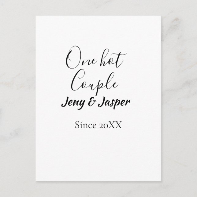 Ett hett par lägg till namn sedan år 20XX datum Vykort (Framsida)