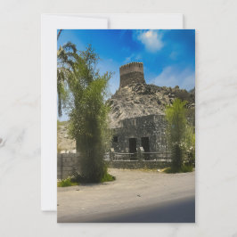 Ett historiskt albanskt moskélandskap i Förenade A Julkort