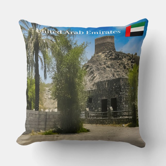 Ett historiskt albanskt moskélandskap i Förenade A Kudde (Framsida)