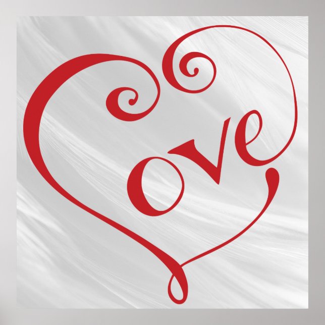 Ett hjärta av Kärlek i Red Poster (Framsidan)