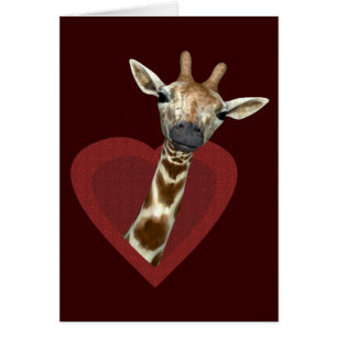 Ett hjärta för giraffer hälsningskort