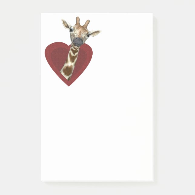 Ett hjärta för giraffer post-it block (Framsida)
