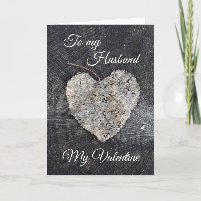 Ett hjärta för mitt Make-hjärtkort Helgkort (Framsida)