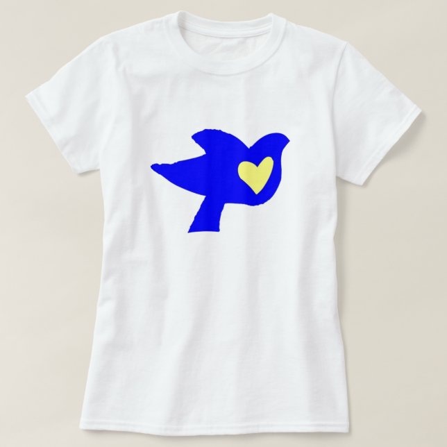 ett hjärta för Ukraina T Shirt (Design framsida)