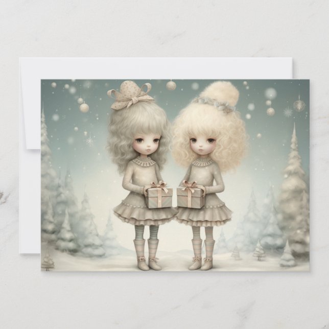 Ett hjärtligt julhälsning julkort (Framsida)