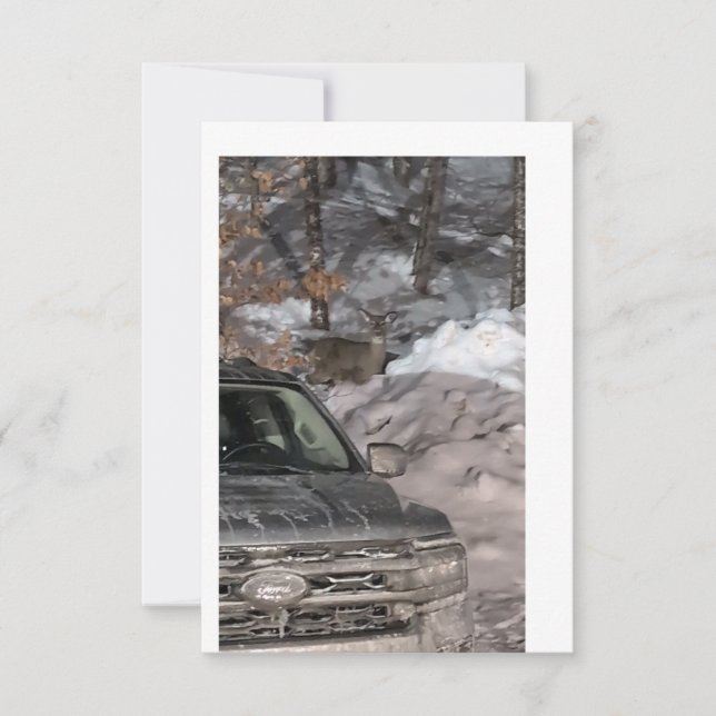 Ett hjort i strålkastarljuset inbjudningar (Framsida)