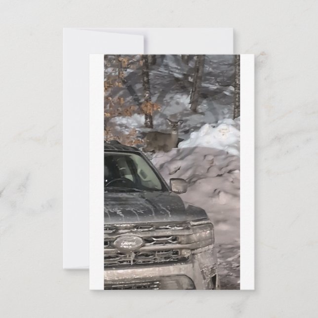 Ett hjort i strålkastarljuset inbjudningar (Framsida)