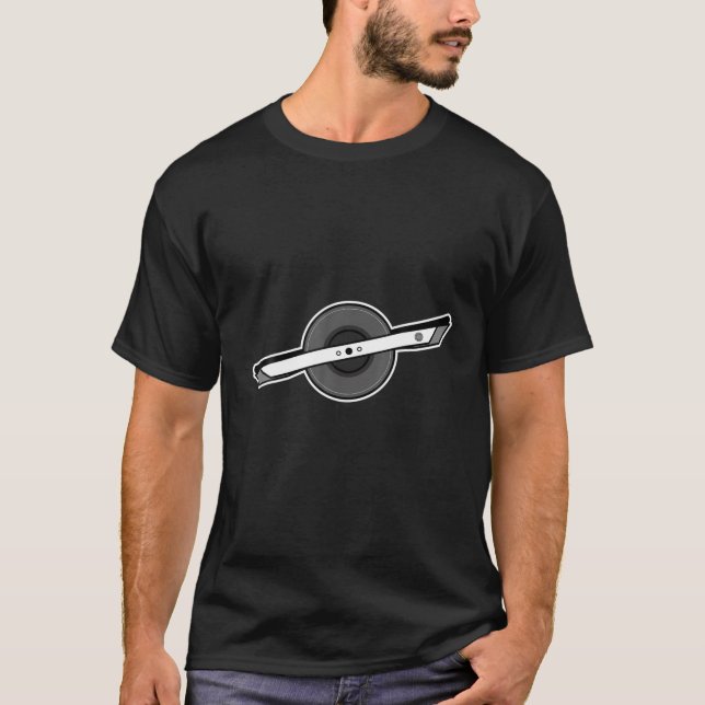 Ett hjulminimalistiskt OneWheel White Design. Flyt T Shirt (Framsida)