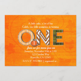 ETT Höst Fall 1-års Födelsedagsfest Inbjudan