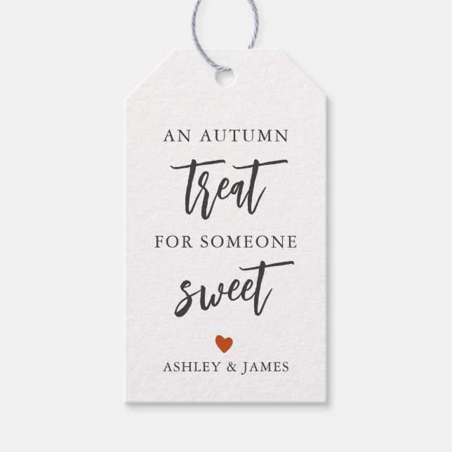 Ett höstfördrag för någon söt Färg Presentetikett (Framsidan)