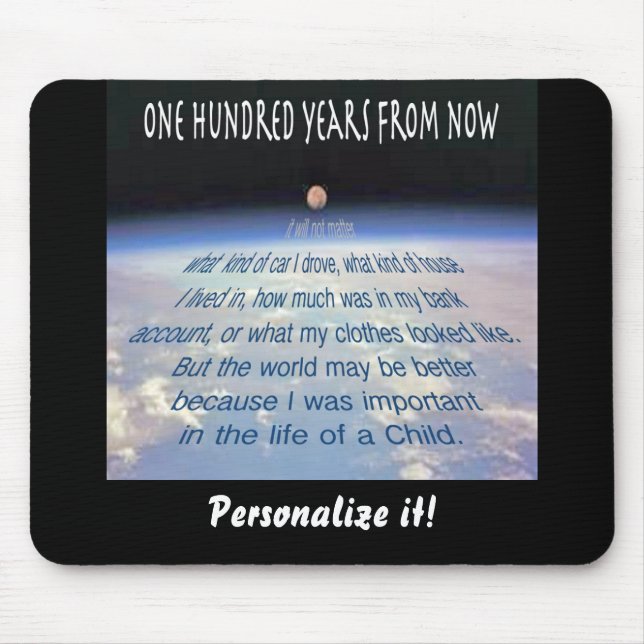 Ett hundra år från nu. . . musmatta (Framsidan)