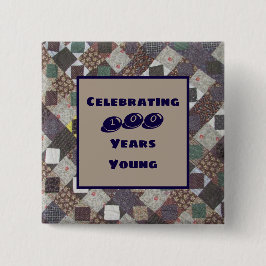 Ett hundra år Unga milstolpe Birthday Quilt Knapp