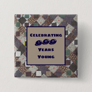 Ett hundra år Unga milstolpe Birthday Quilt Knapp