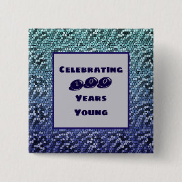 Ett hundra år Young Milestone Birthday Mosaic Knapp