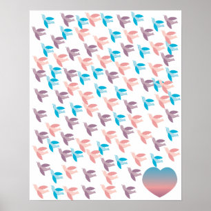 Ett hundra fåglar Poster