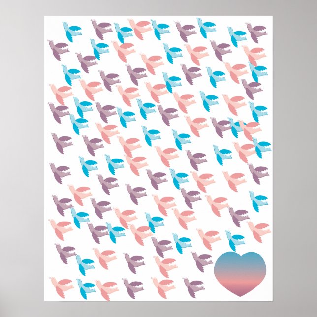 Ett hundra fåglar Poster (Framsidan)