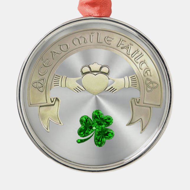 Ett hundratusen välkomnar julgransprydnad metall (Framsidan)