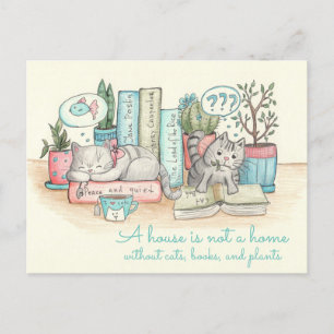 Ett hus är inte ett hem utan katter, bokar och ... vykort