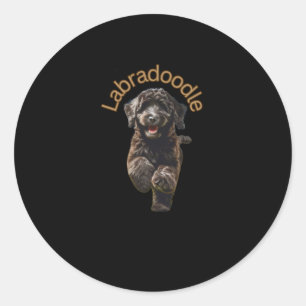 Ett hus är inte ett hem utan labradoodle-käpp runt klistermärke