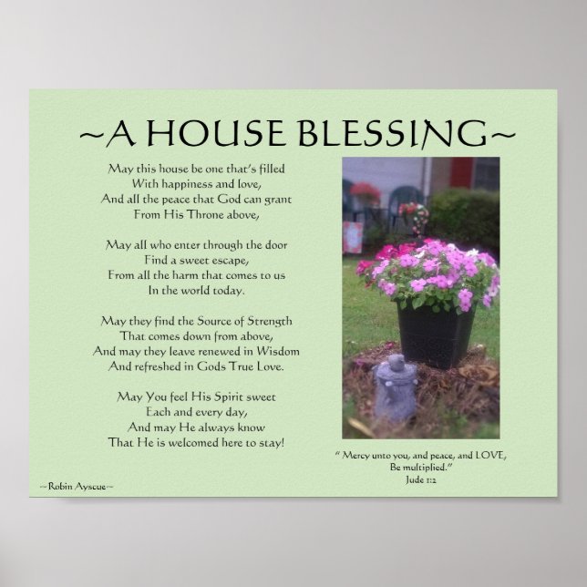 ETT HUS BLESSING POSTER (Framsidan)