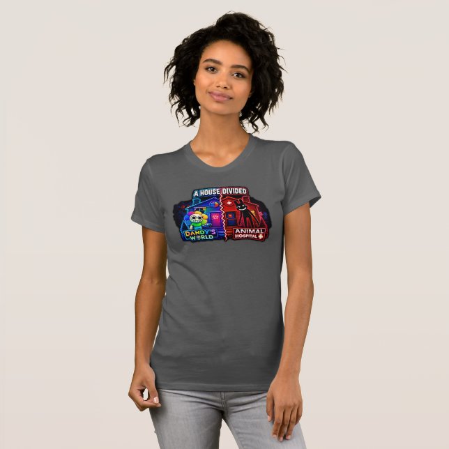 Ett hus delat seriebildsdelad panel t shirt (Hel framsida)
