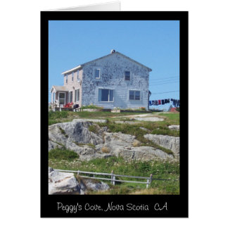 Ett hus på bergstoppet hälsningskort