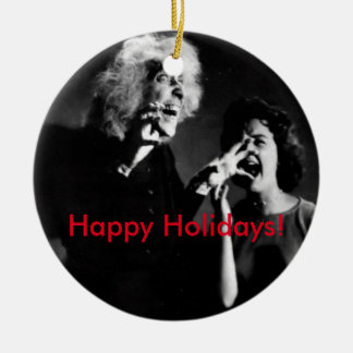 Ett hus på spökad backejul! julgransprydnad keramik