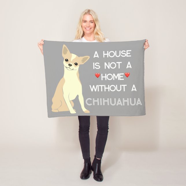 Ett hus som inte är en Chihuahua-Hund Fleecefilt (På plats)