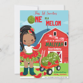 Ett i ett melonfödelsedagskort