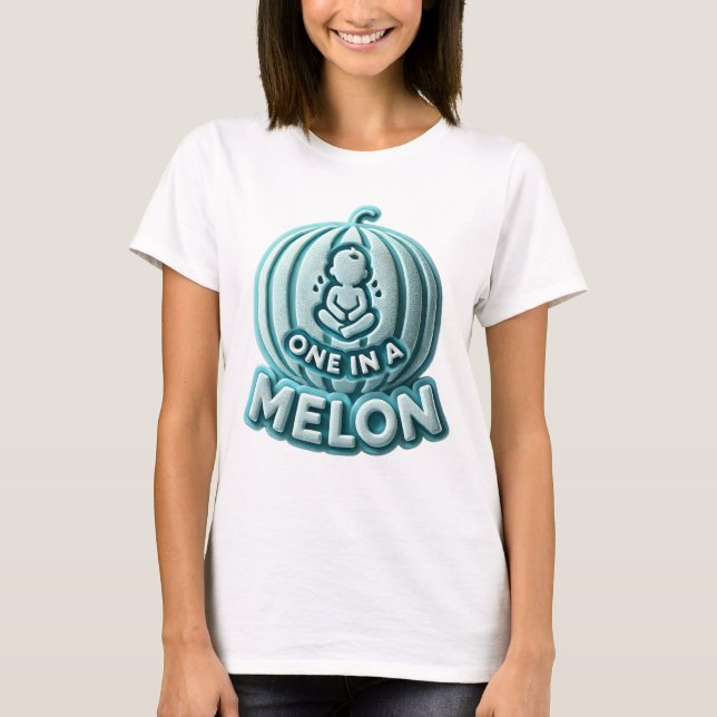 Ett i Melon Baby meddelande T Shirt (Framsida)