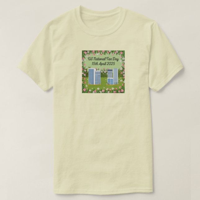 Ett illustrationstypografi av US National Tax Day  T Shirt (Design framsida)