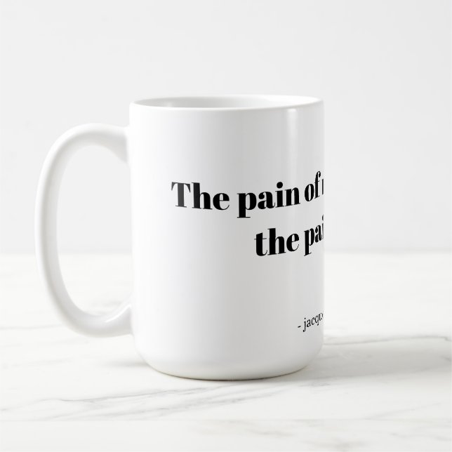 Ett inspirerande citat för löpare kaffemugg (Vänster)