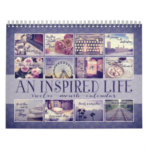 Ett inspirerat liv Indigo för vintage av offerte Kalender