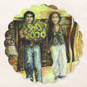 Ett istinchapeI-fas av en Papper ChaIenge-ost Underlägg Papper