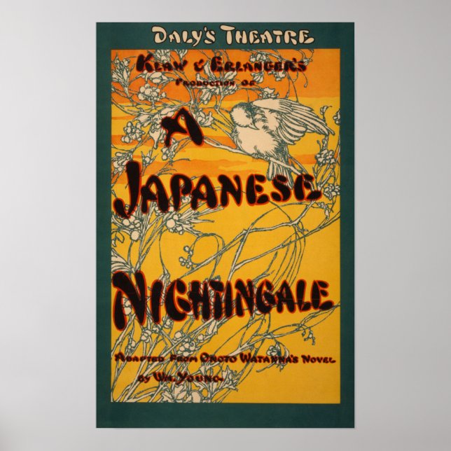 Ett japanskt nightingale-teatraliskt Poster (Framsidan)