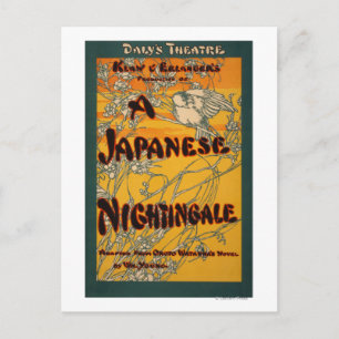 Ett japanskt nightingale-teatraliskt Poster Vykort