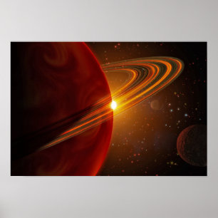Ett jätte- planet som orbiting cen för sol-någo poster
