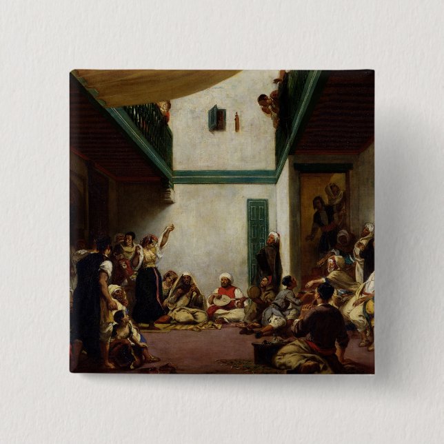 Ett judiskt bröllop i Marocko, 1841 Knapp (Framsida)