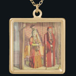 Ett judiskt giftermål som inristas av Charles Guldpläterat Halsband<br><div class="desc">Avbilda: 83446 ett judiskt giftermål som inristas av Charles Parsons,  1862 (lithoen). Lennep H.J.-skåpbil (det 19th århundradet) (after). Privat samling,  den Stapleton samlingen.  Konst konst.</div>