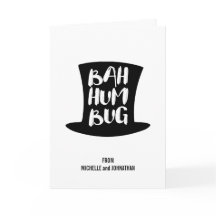 Ett Jul Sång Bah Humbug-Julhälsningar kort