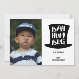 Ett julfotkort för Helgdag Sång Bah Humbug Julkort