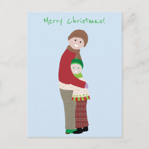Ett julhugskort helg vykort