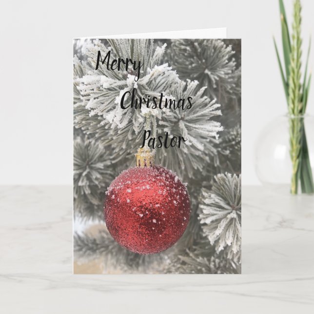 Ett julkort för pastor och hans familj kort (Framsida)